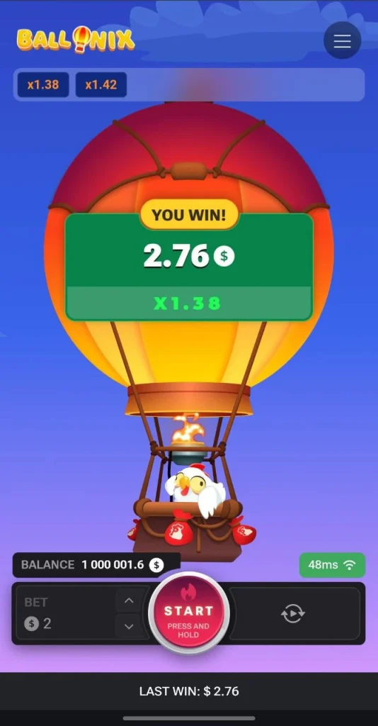 Ballonix mobile gewinnt.